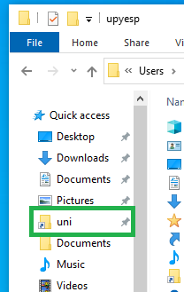 screenshot of Quick access in Explorer